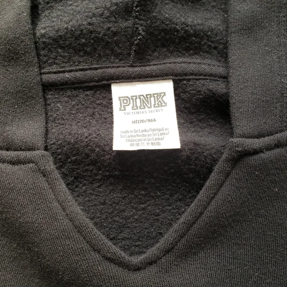 Victoria's Secret Black Hoodie , Pastel Script - Picture 2 of 3